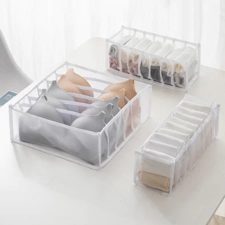 3pc underwear drawer organizer in white